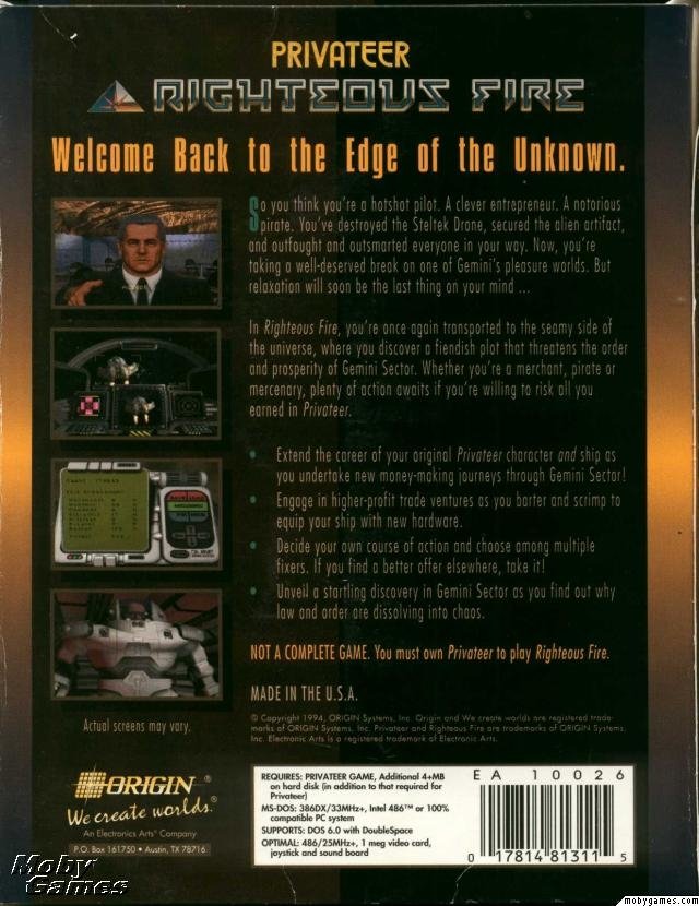 video game Wing Commander Privateer: Righteous Fire Image