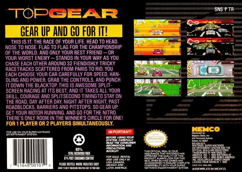 video game Top Gear Image