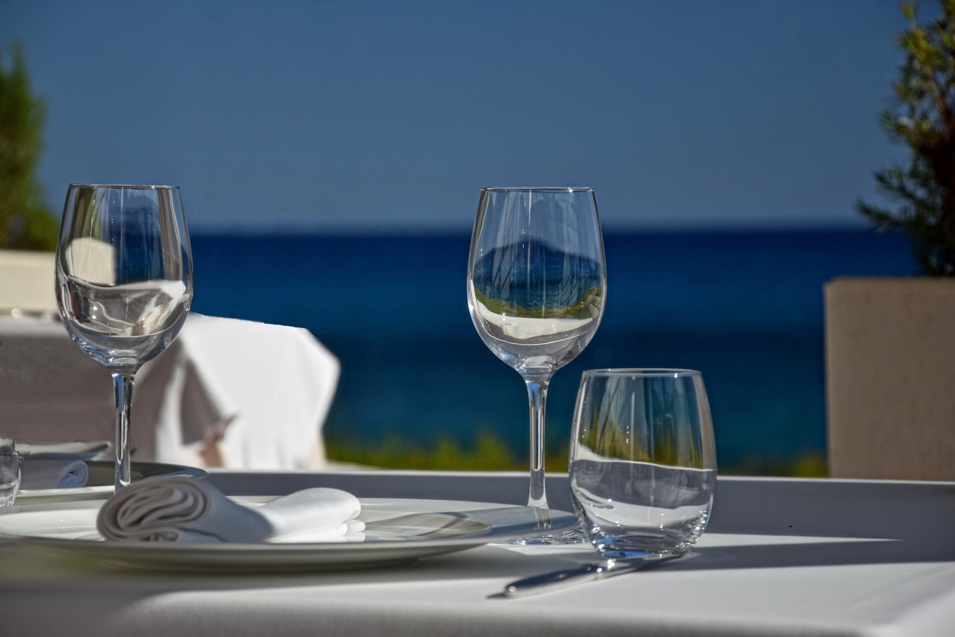 napkin plate glass style photography still life Image