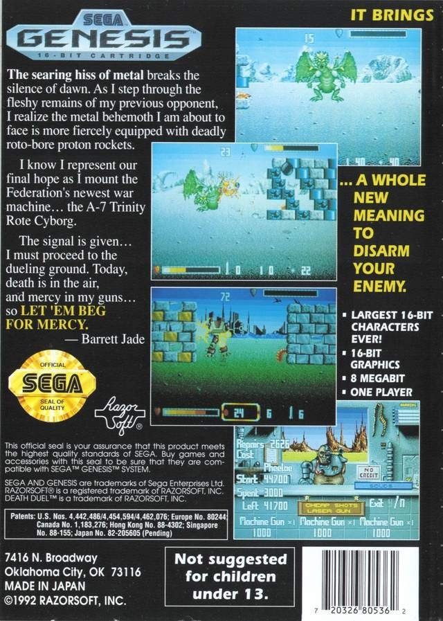 video game Death Duel Image