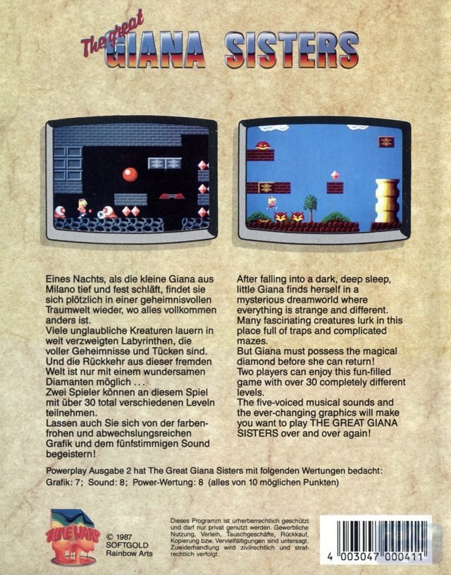 video game The Great Giana Sisters Image