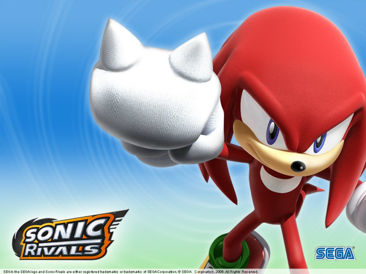 Knuckles the Echidna video game Sonic Rivals Image