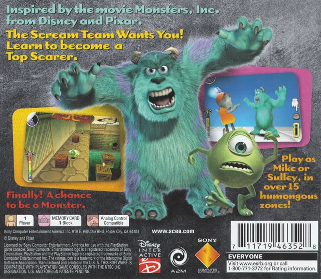 video game Monsters, Inc. Scream Team Image