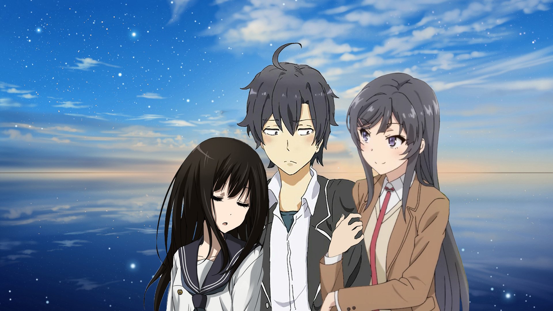 Eru Chitanda Mai Sakurajima Hachiman Hikigaya Anime My Teen Romantic Comedy SNAFU Image