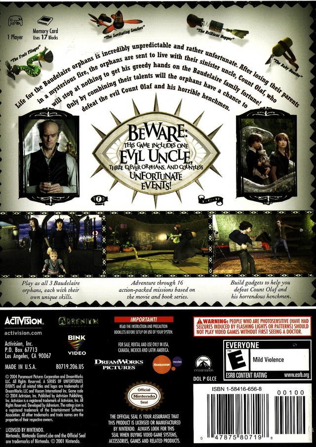 video game Lemony Snicket's A Series of Unfortunate Events Image