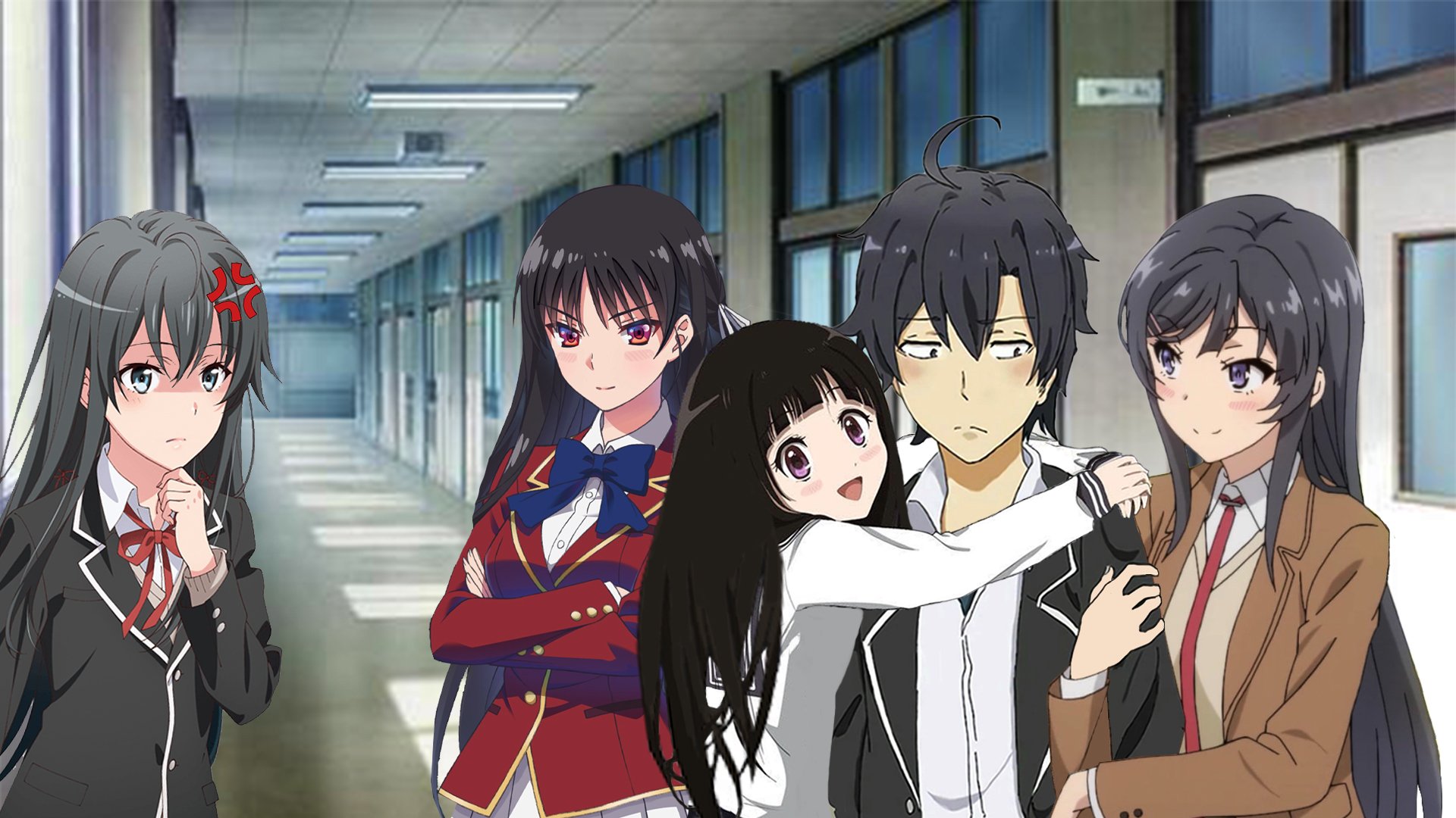 Yukino Yukinoshita Suzune Horikita Mai Sakurajima Hachiman Hikigaya Eru Chitanda Anime My Teen Romantic Comedy SNAFU Image
