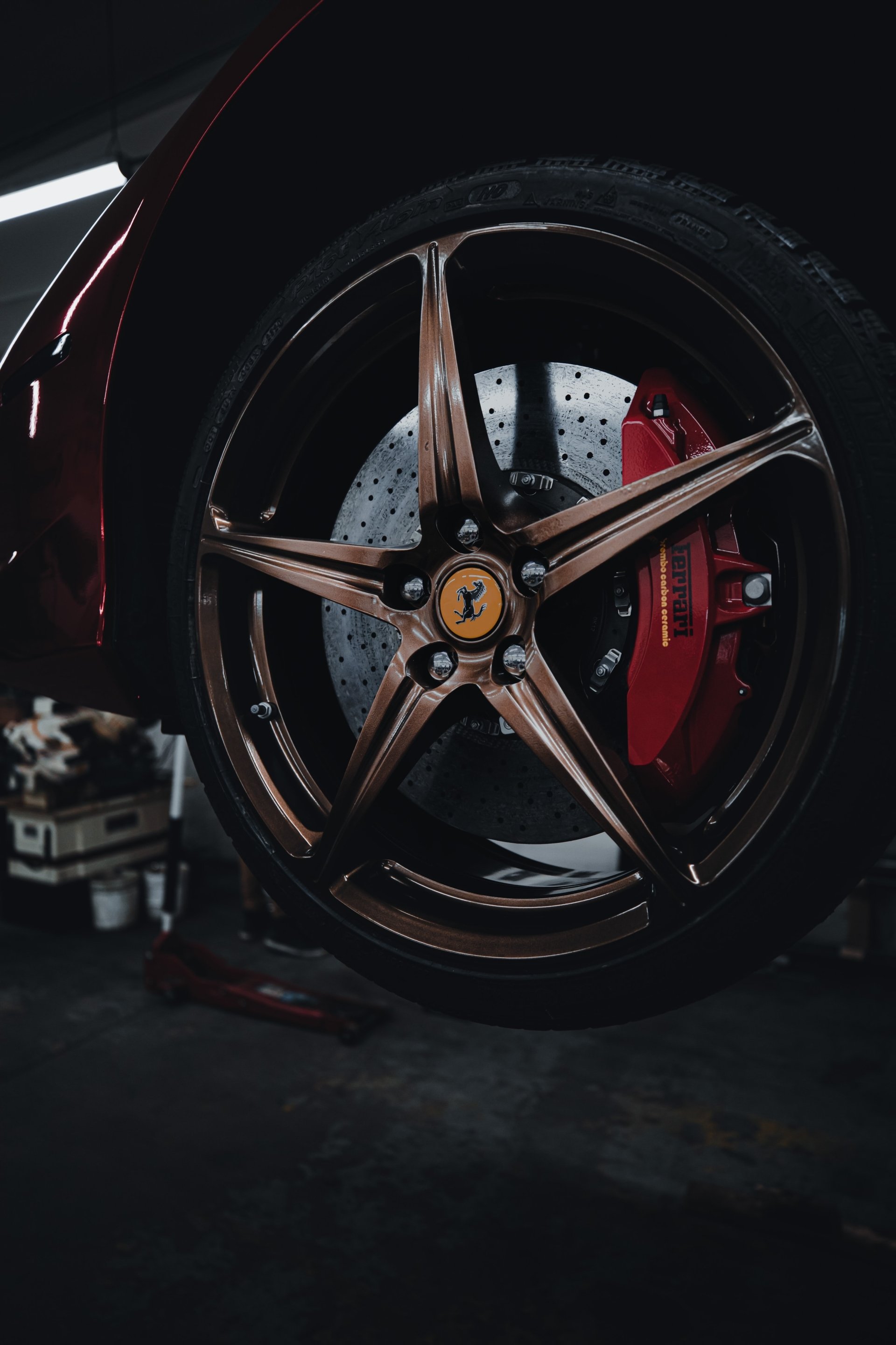 Ferrari man made wheel Image