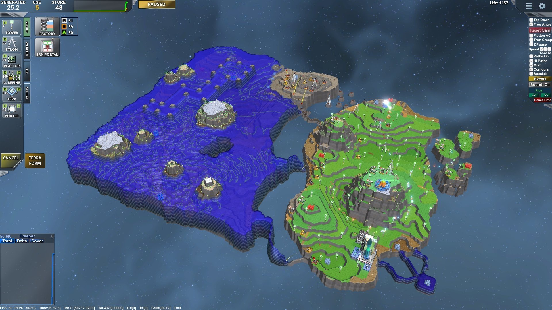 video game Creeper World 4 map Strategy island Image