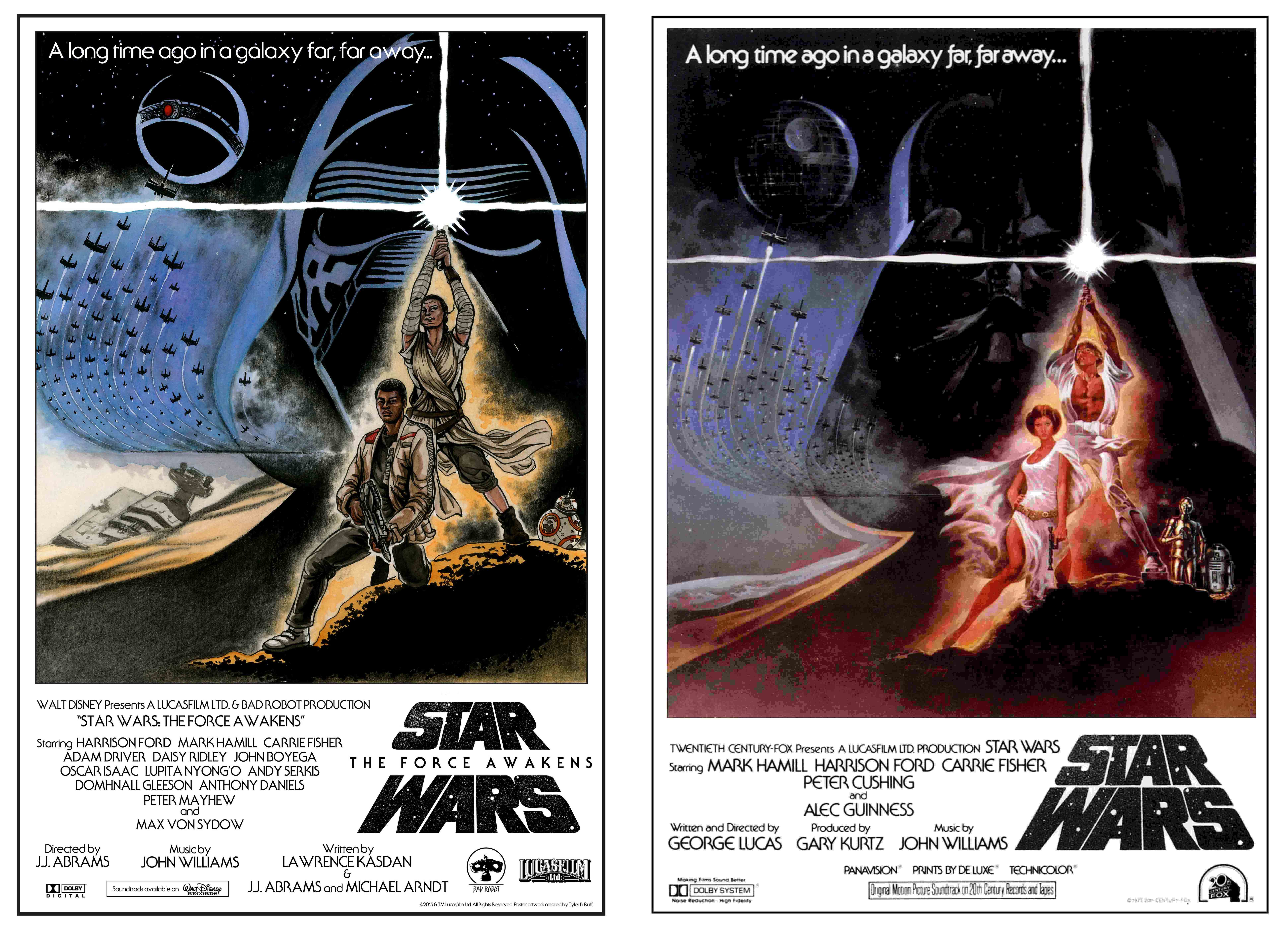 Poster for Star Wars Episode VII based on the original Episo