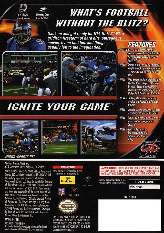 video game NFL Blitz 20-03 Image