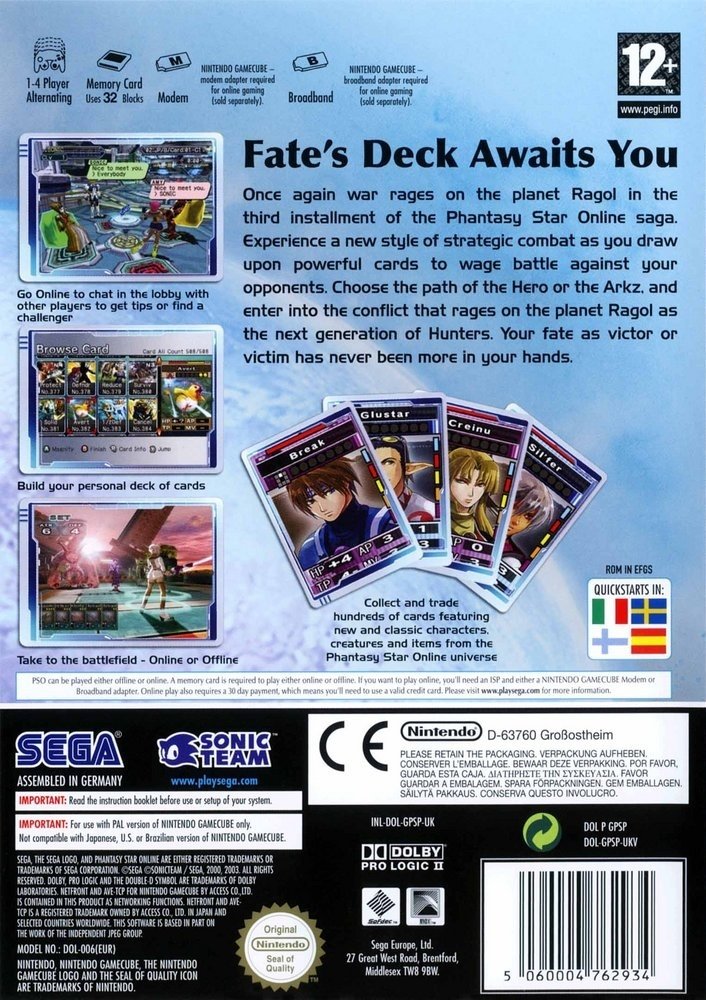 video game Phantasy Star Online Episode III: C.A.R.D. Revolution Image