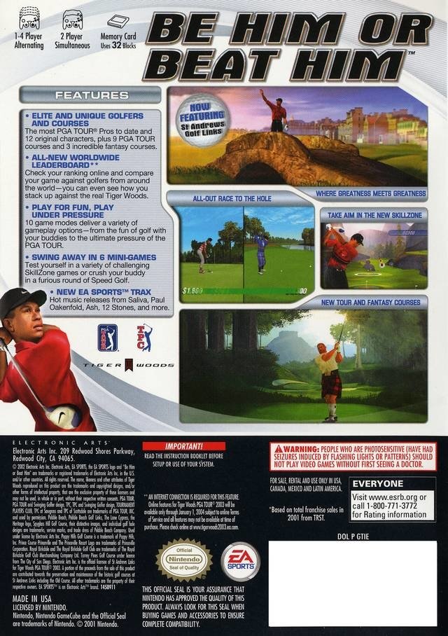 video game Tiger Woods PGA Tour 2003 Image