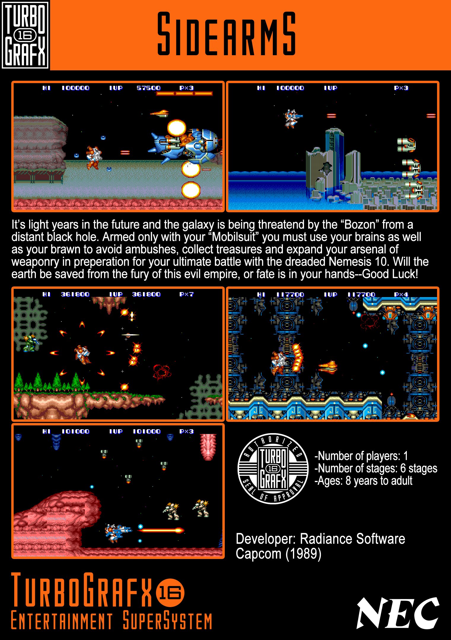 video game Side Arms: Hyper Dyne Image