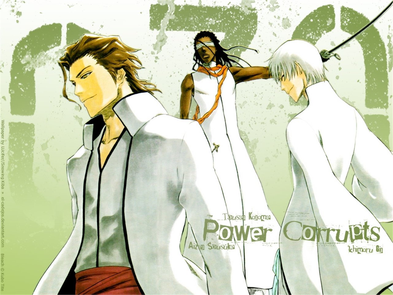 Kaname Tosen Gin Ichimaru Sōsuke Aizen Anime Bleach Image