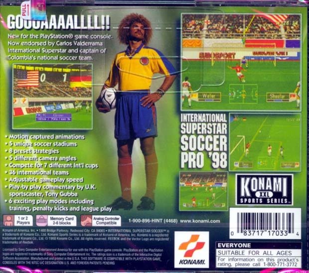International Superstar Soccer Pro 98 Video Game Box Art Id Image Abyss