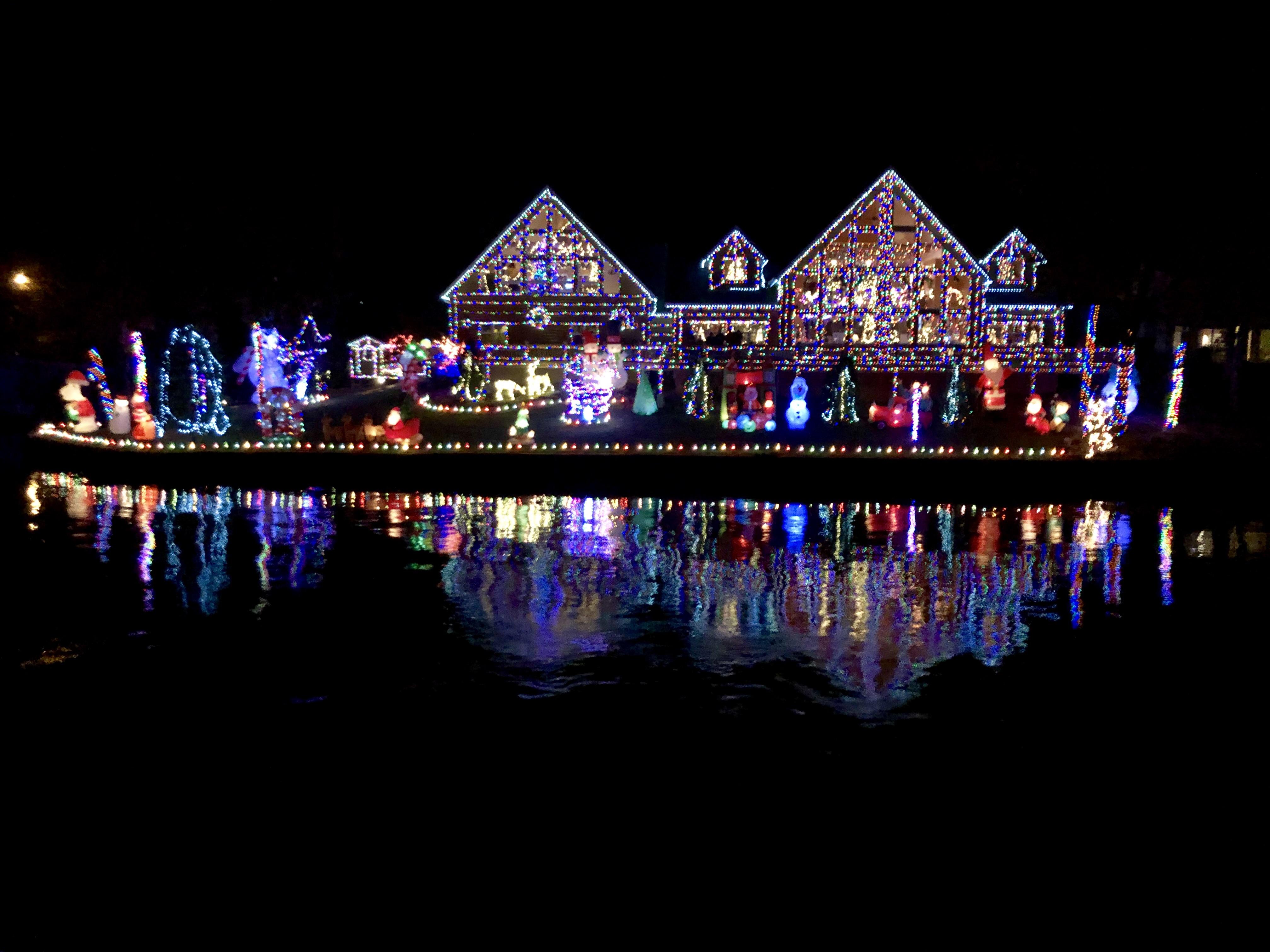 Christmas Lights on the Lake Image Abyss