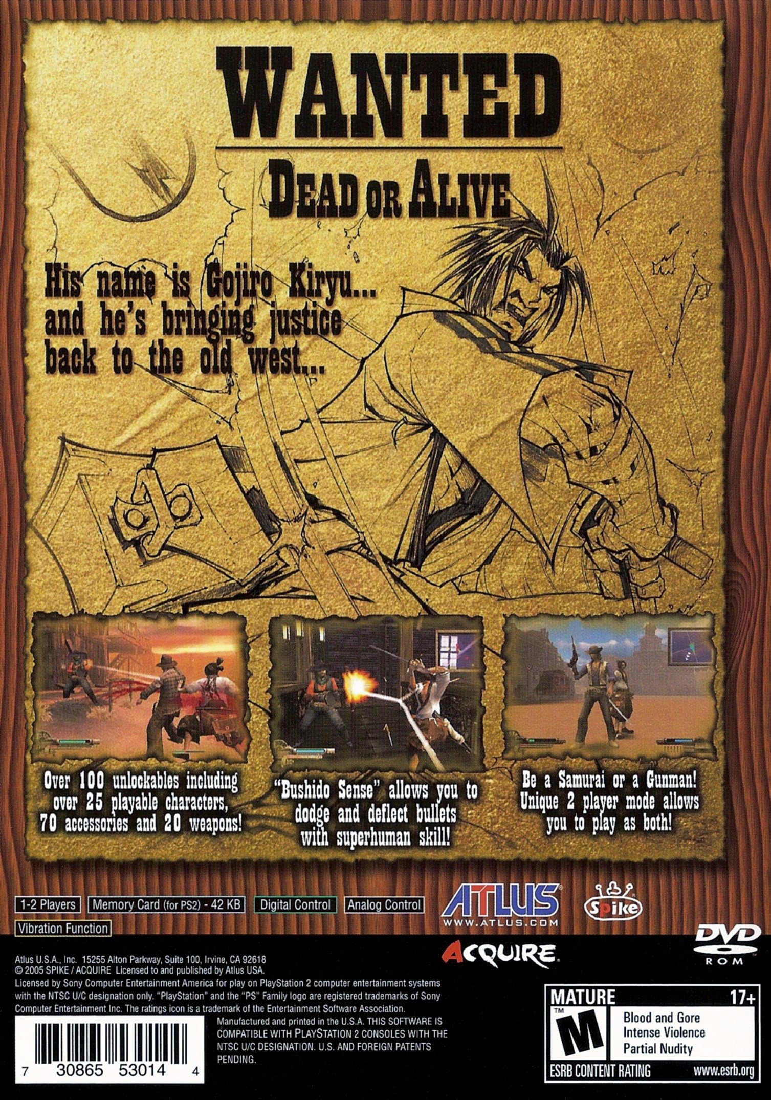 video game Samurai Western Image