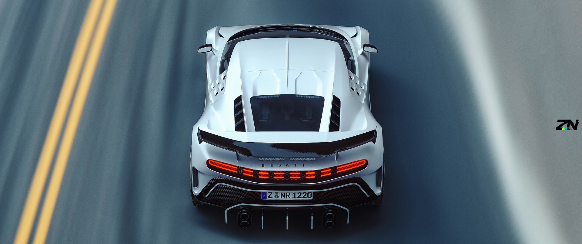 car road futuristic vehicle Bugatti Centodieci Image