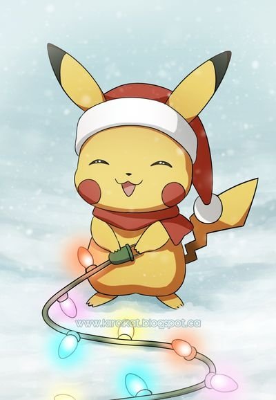 cute christmas lights Pikachu Anime Pokemon cute anime Image
