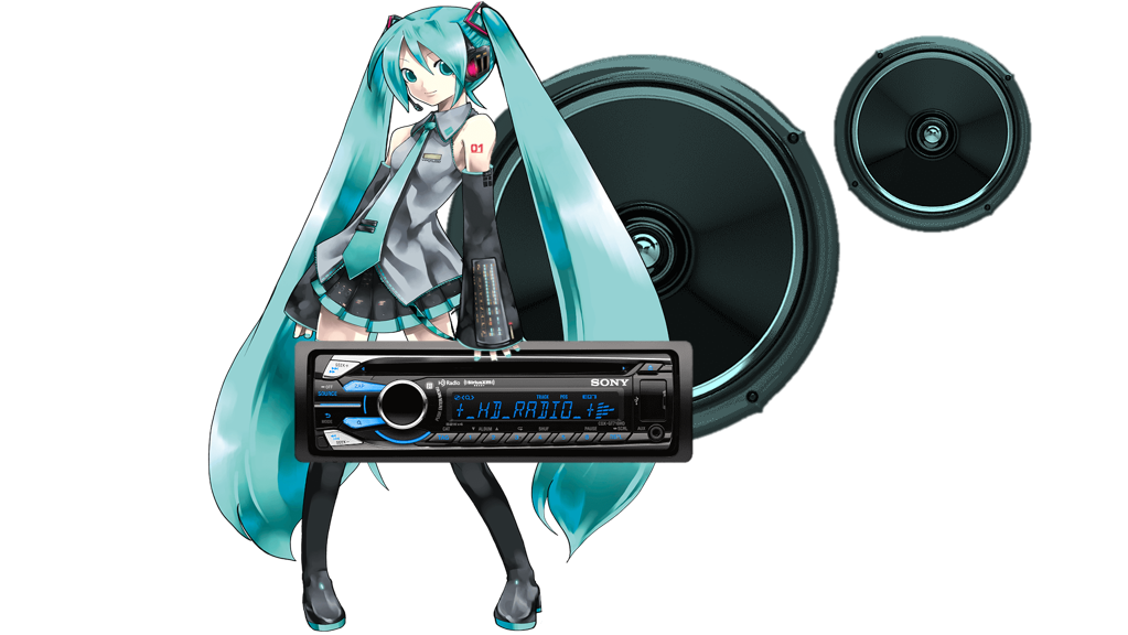 speakers radio Sony Hatsune Miku Anime Vocaloid Image