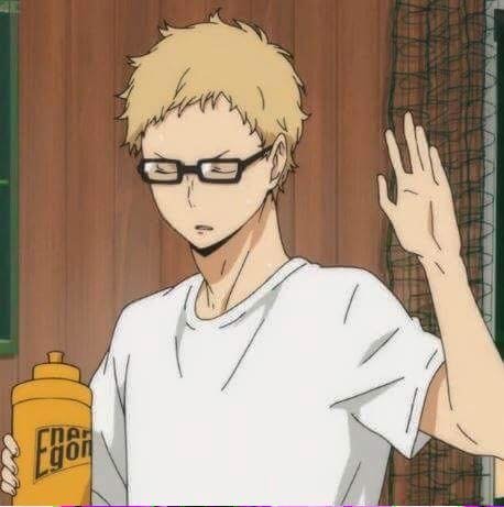 blonde glasses Kei Tsukishima Haikyū!! Anime Image