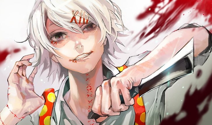 Download Weapon White Hair Juuzou Suzuya Anime Tokyo Ghoul Image
