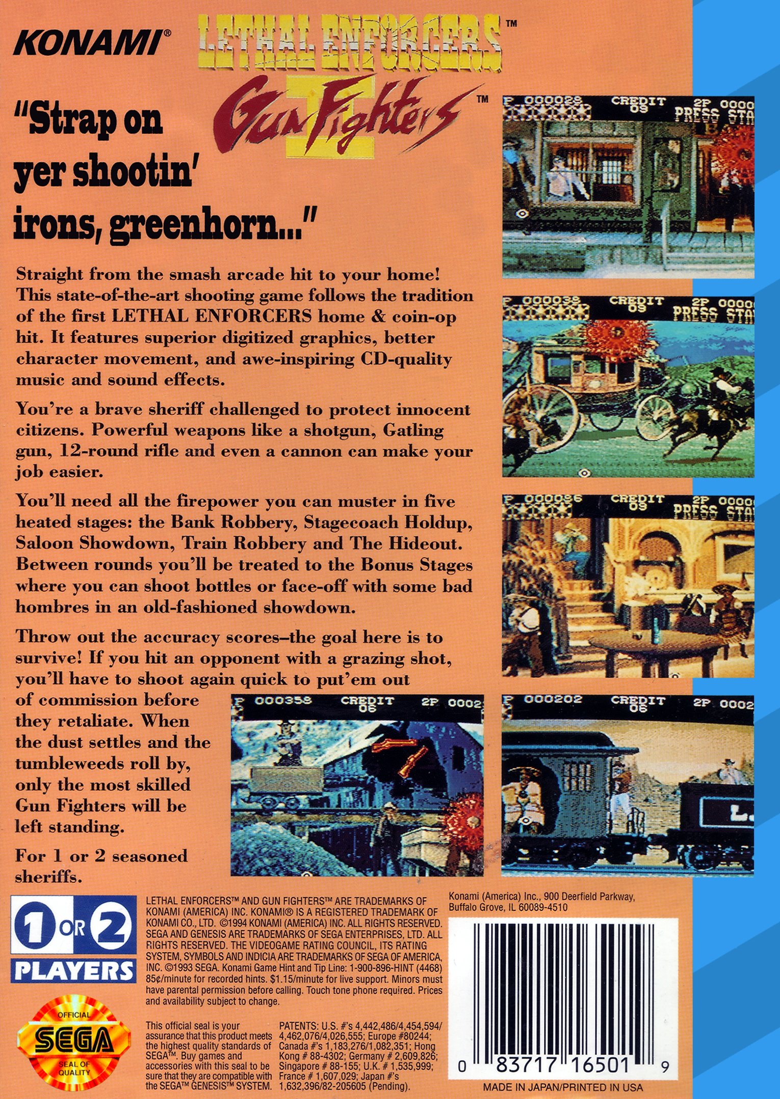 video game Lethal Enforcers II: Gunfighters Image