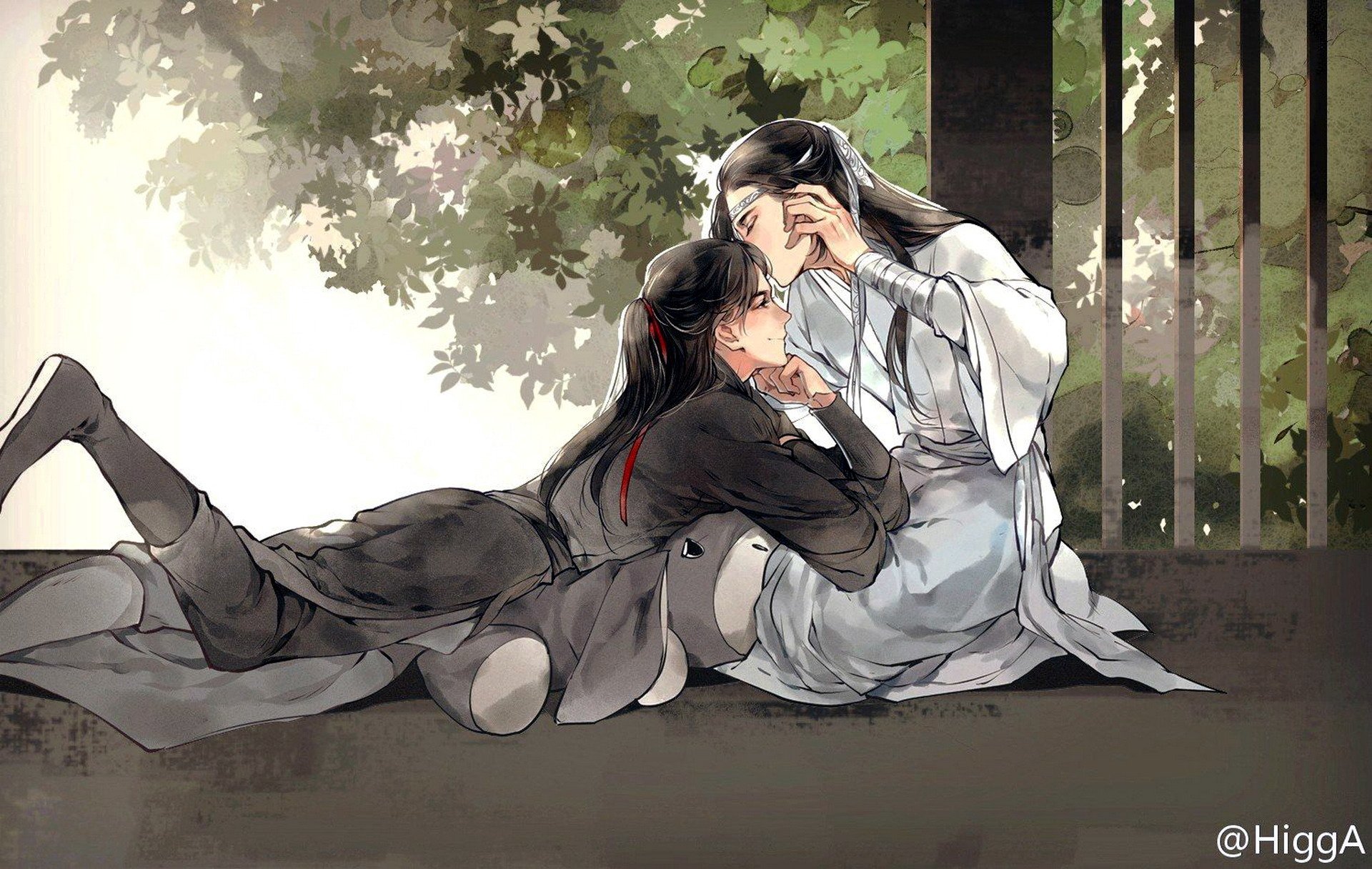 kiss Wei Wuxian Lan Xichen Lan Wangji Anime Mo Dao Zu Shi Image