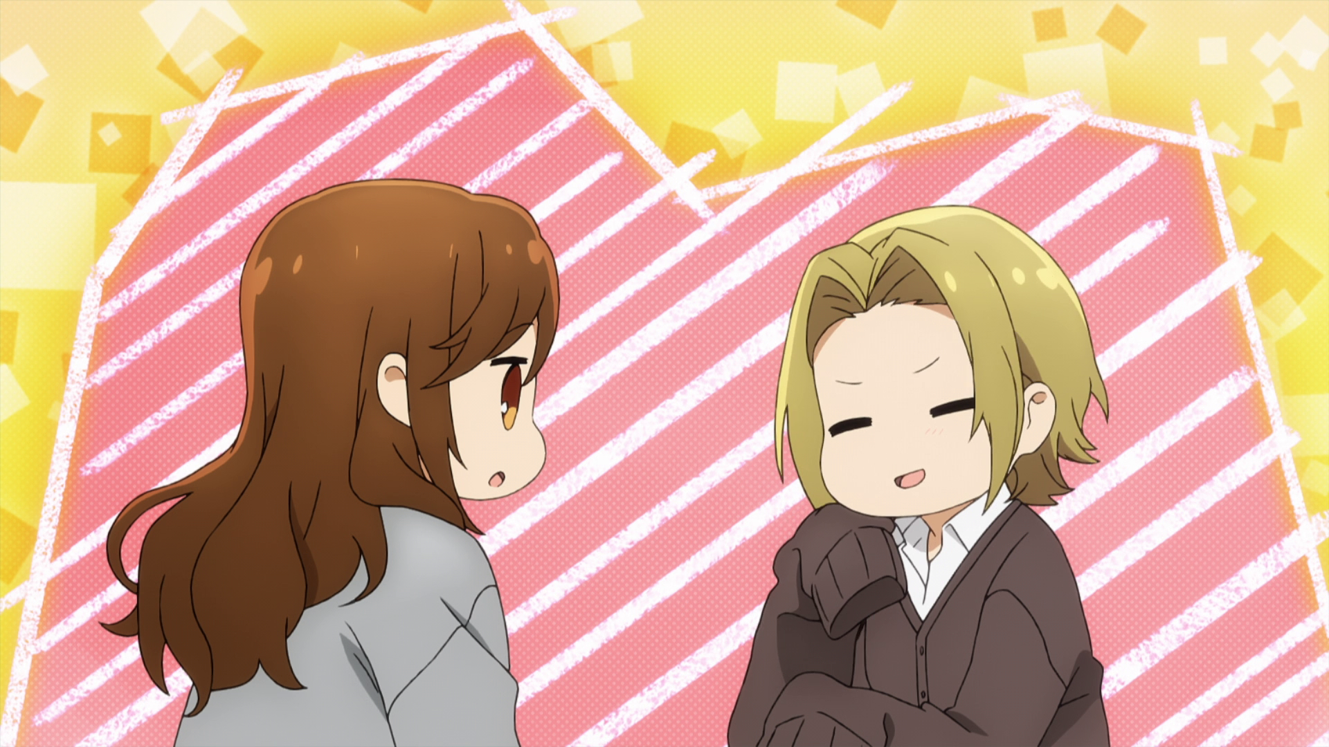 brown eyes blonde brown hair Yoshikawa Yuki Hori Kyouko Anime Hori-san To Miyamura-kun Image