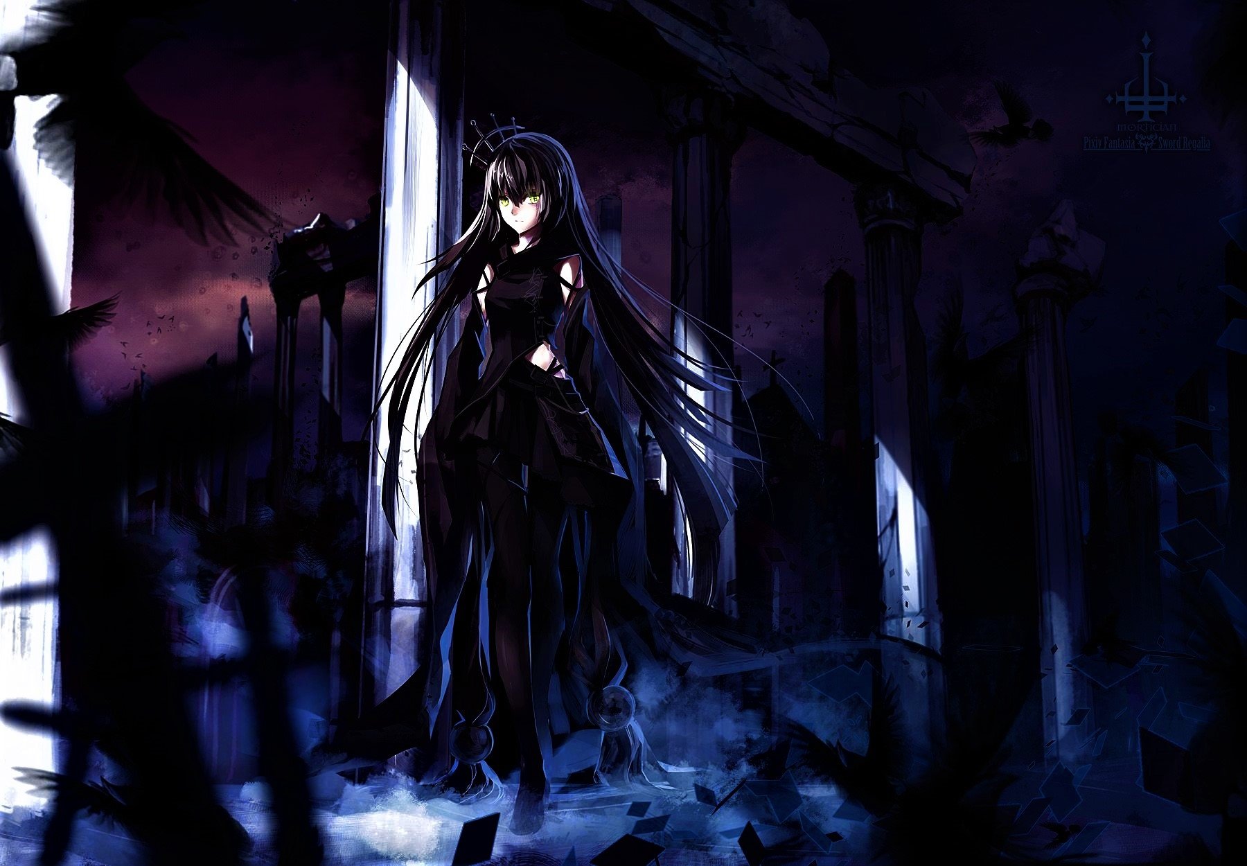 Download Long Hair Gothic Anime Girl Anime Girl Gothic Anime Image