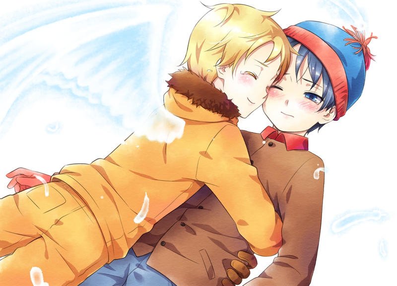 angel wings Stan Marsh tears hug Kenny McCormick TV Show South Park Image