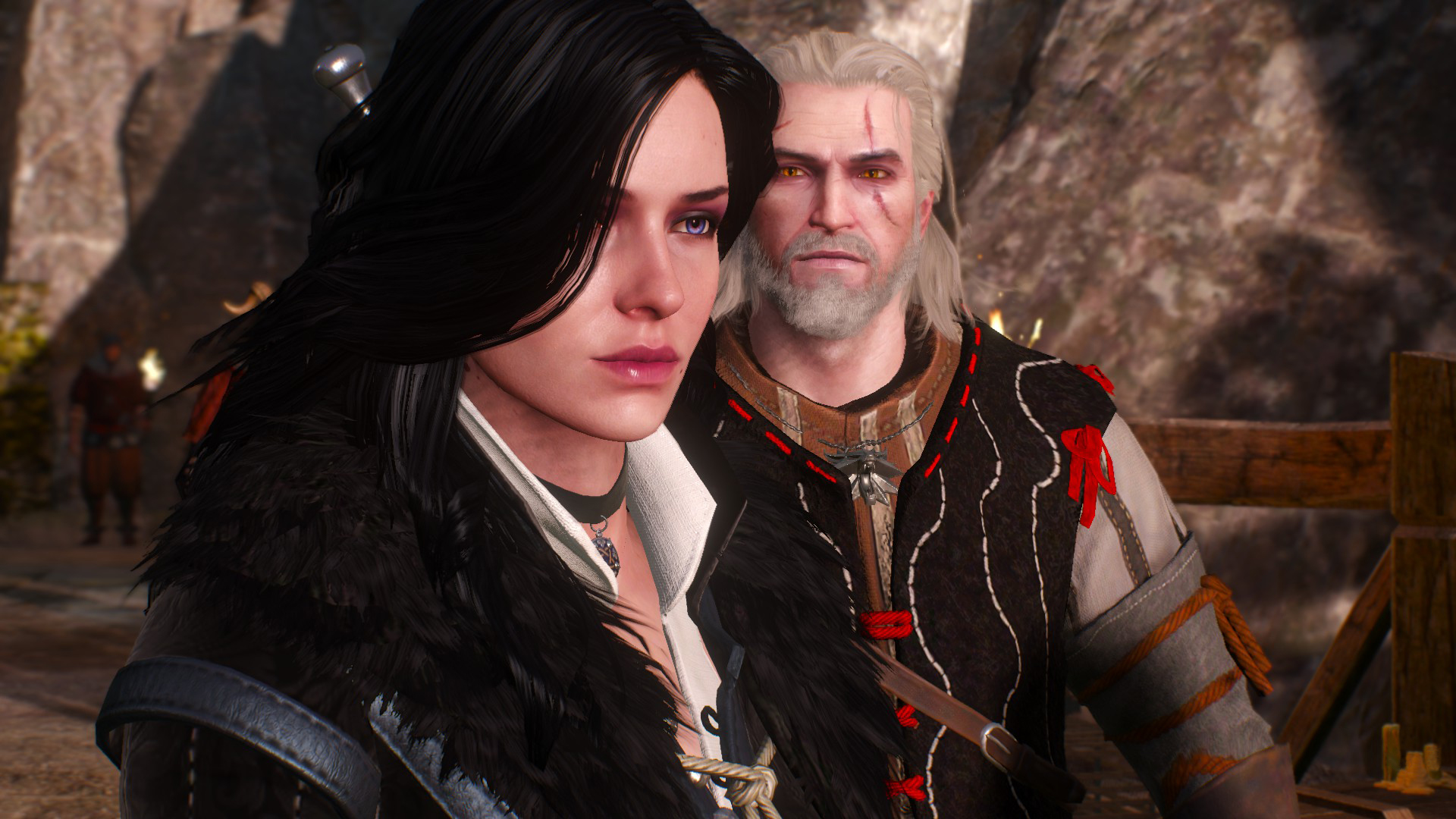 Yennefer and Geralt by oneclaw