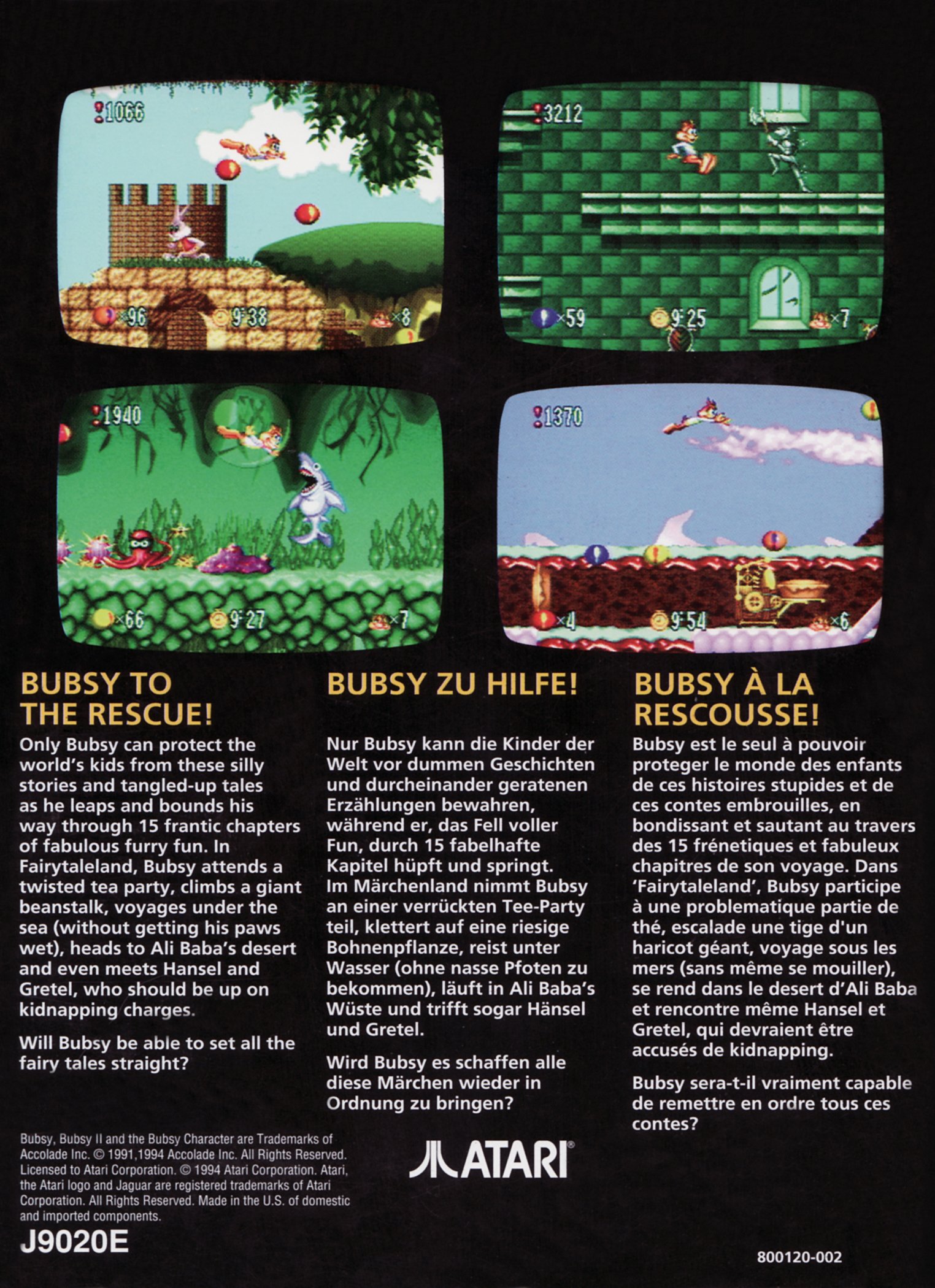 video game Bubsy in Fractured Furry Tales Image