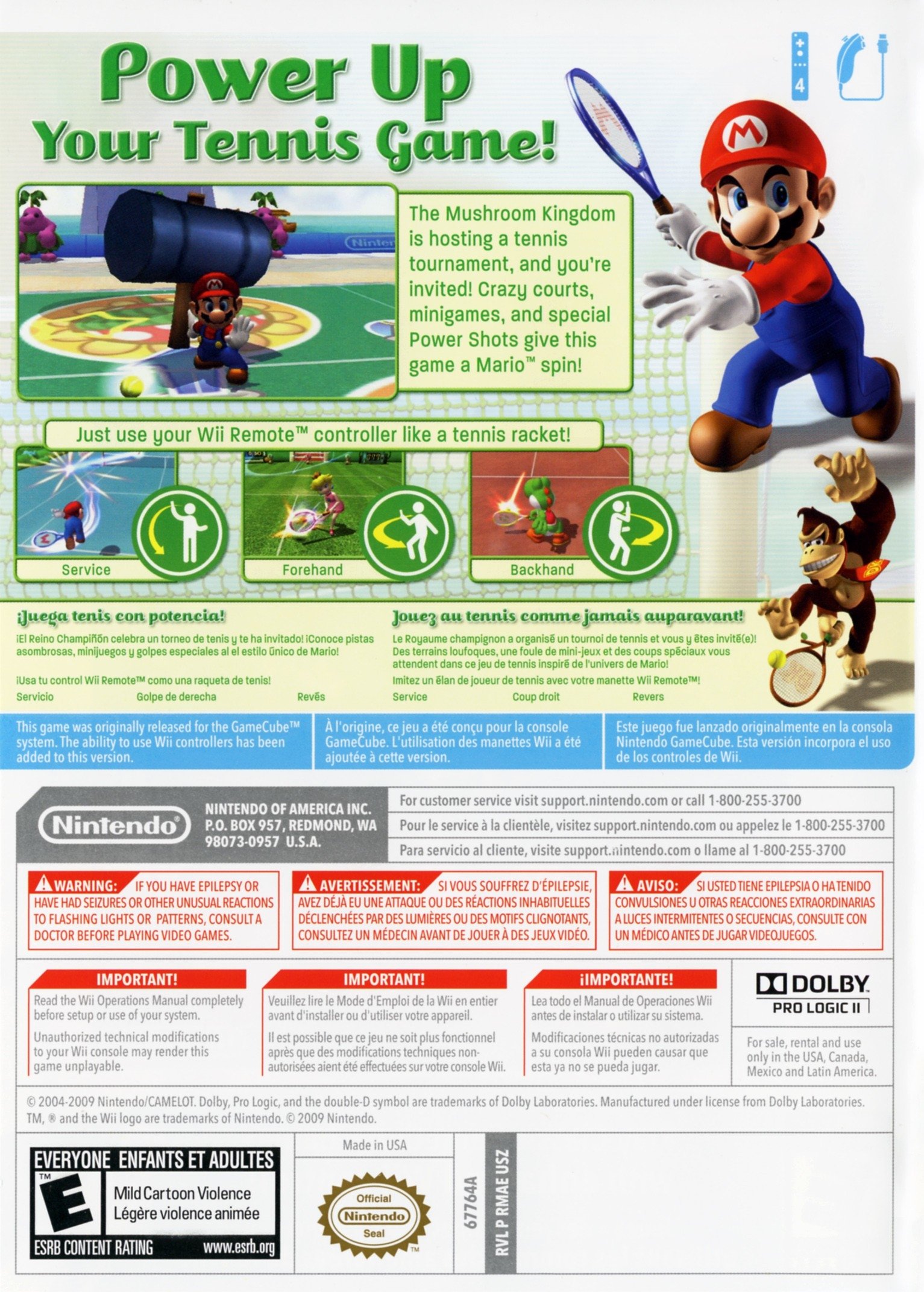 video game Mario Power Tennis Image