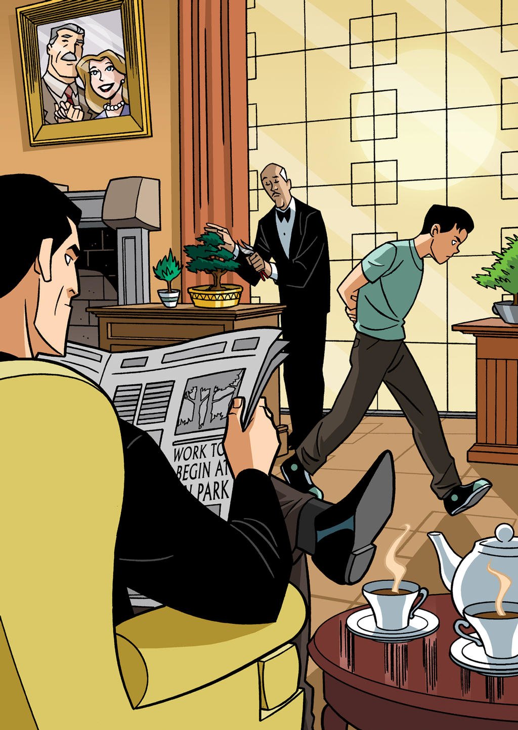 Alfred Pennyworth Bruce Wayne Tim Drake Comic Batman & Robin Adventures Image