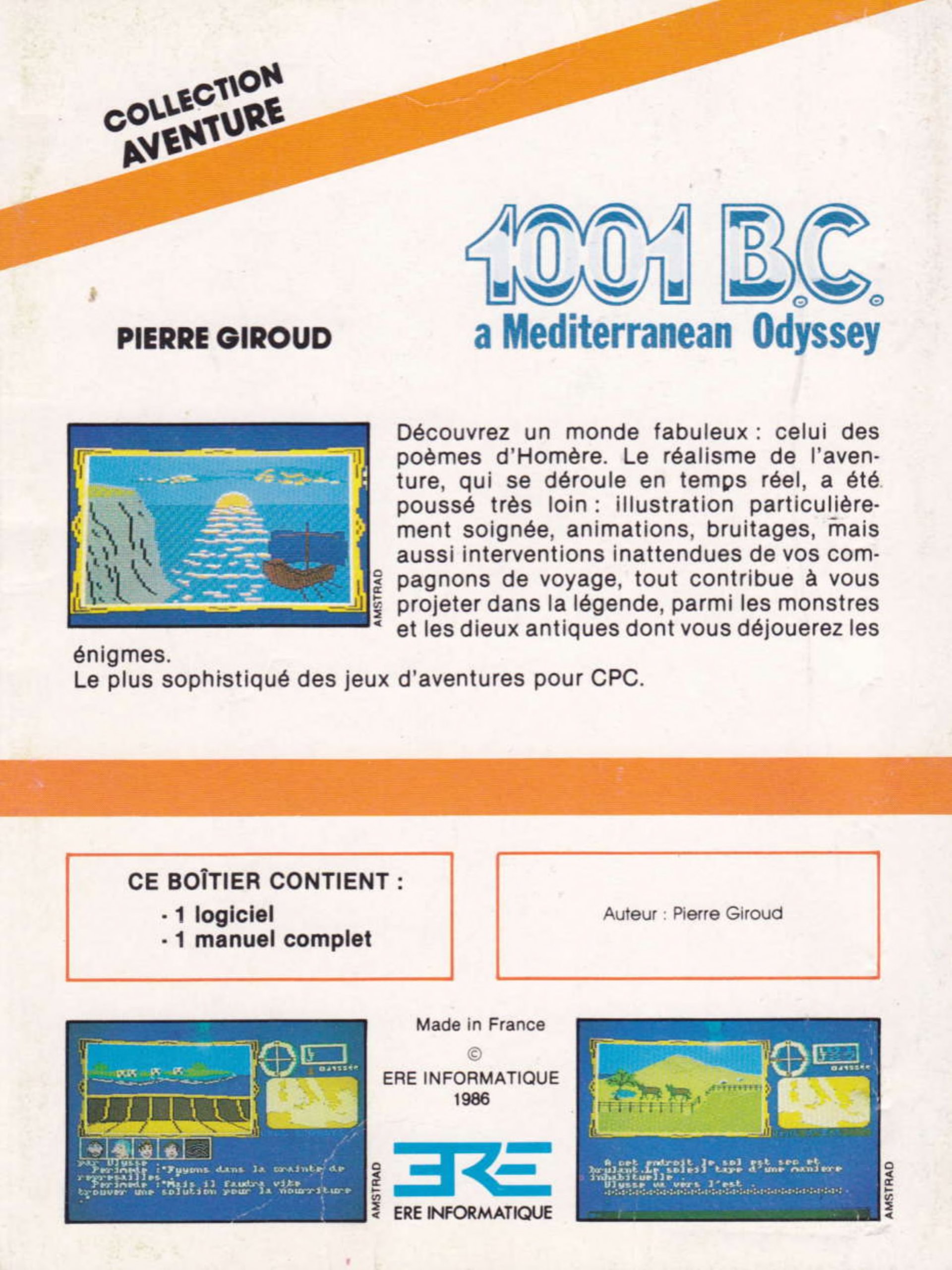 video game 1001 B.C. A Mediterranean Odyssey Image