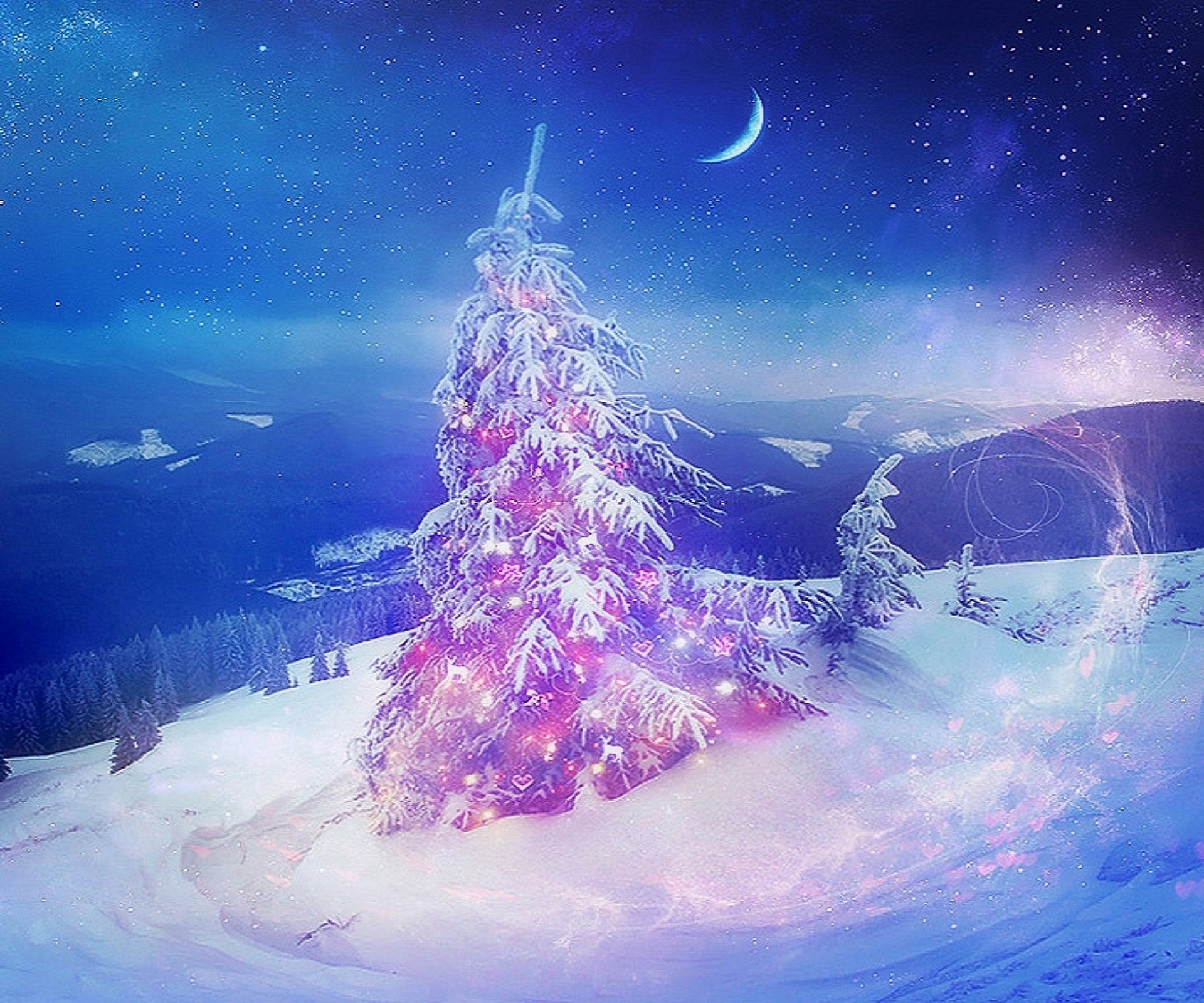  Christmas Tree on Top of Mountain