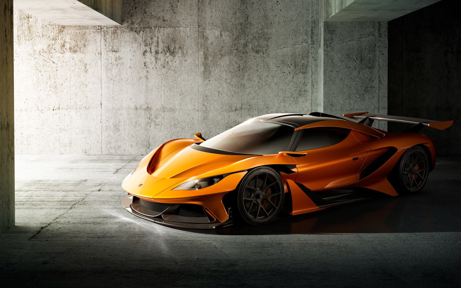 orange car concept car supercar vehicle Apollo Arrow Image