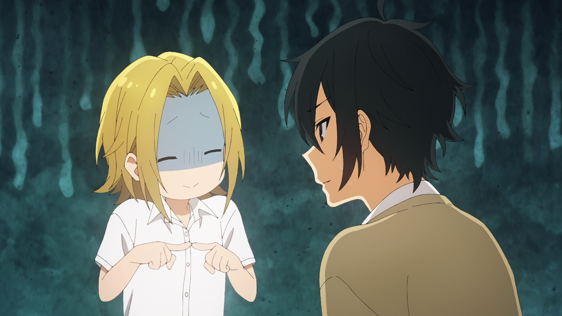 Izumi Miyamura black hair Yoshikawa Yuki blonde Anime Hori-san To Miyamura-kun Image