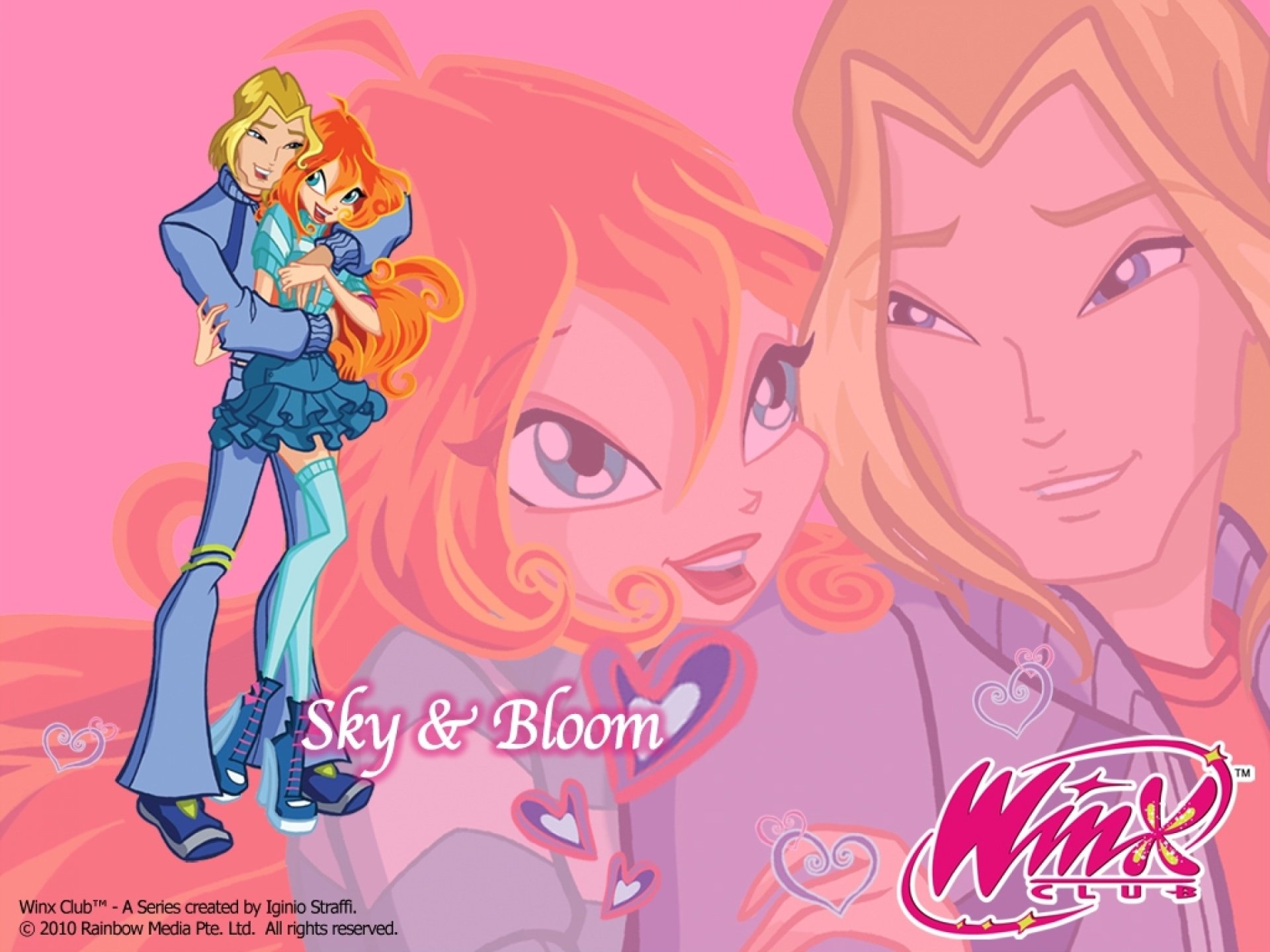 blue eyes red hair blonde love Bloom (Winx Club) Sky (Winx Club) TV Show Winx Club Image