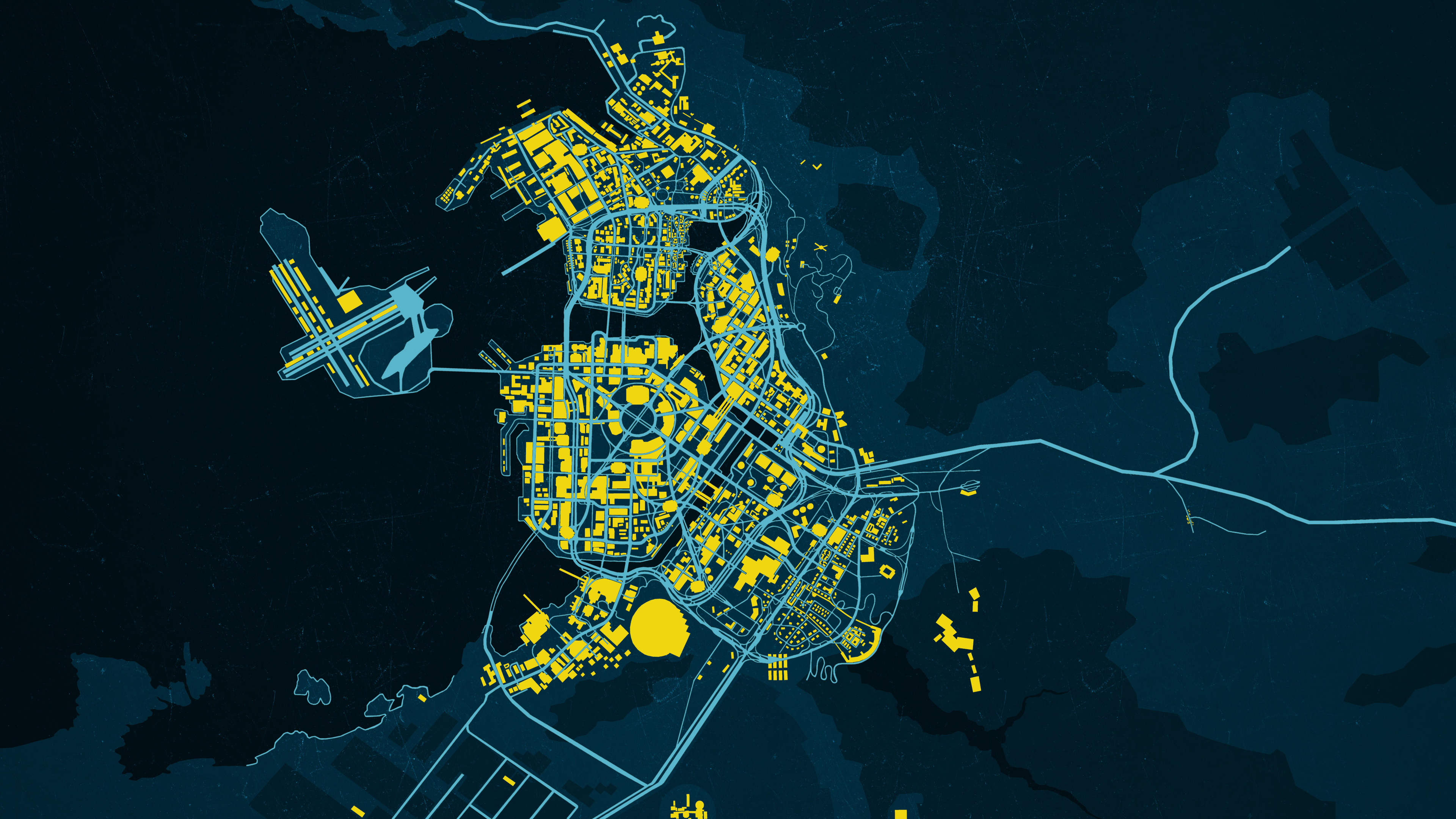 Cyberpunk night city map фото 1