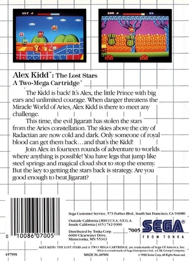 video game Alex Kidd: The Lost Stars Image