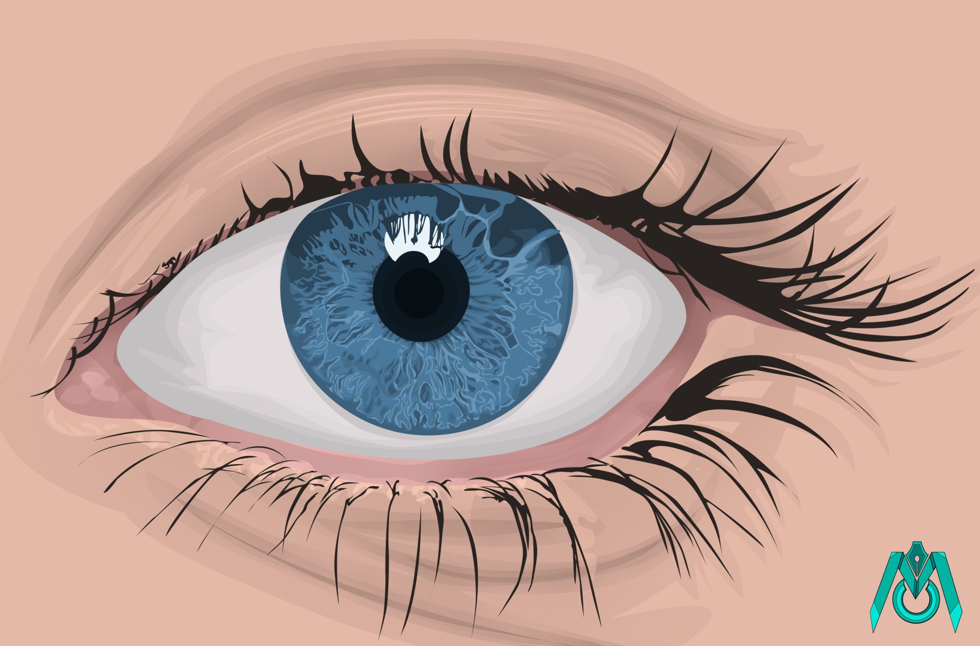 vector eye blue eyes Image