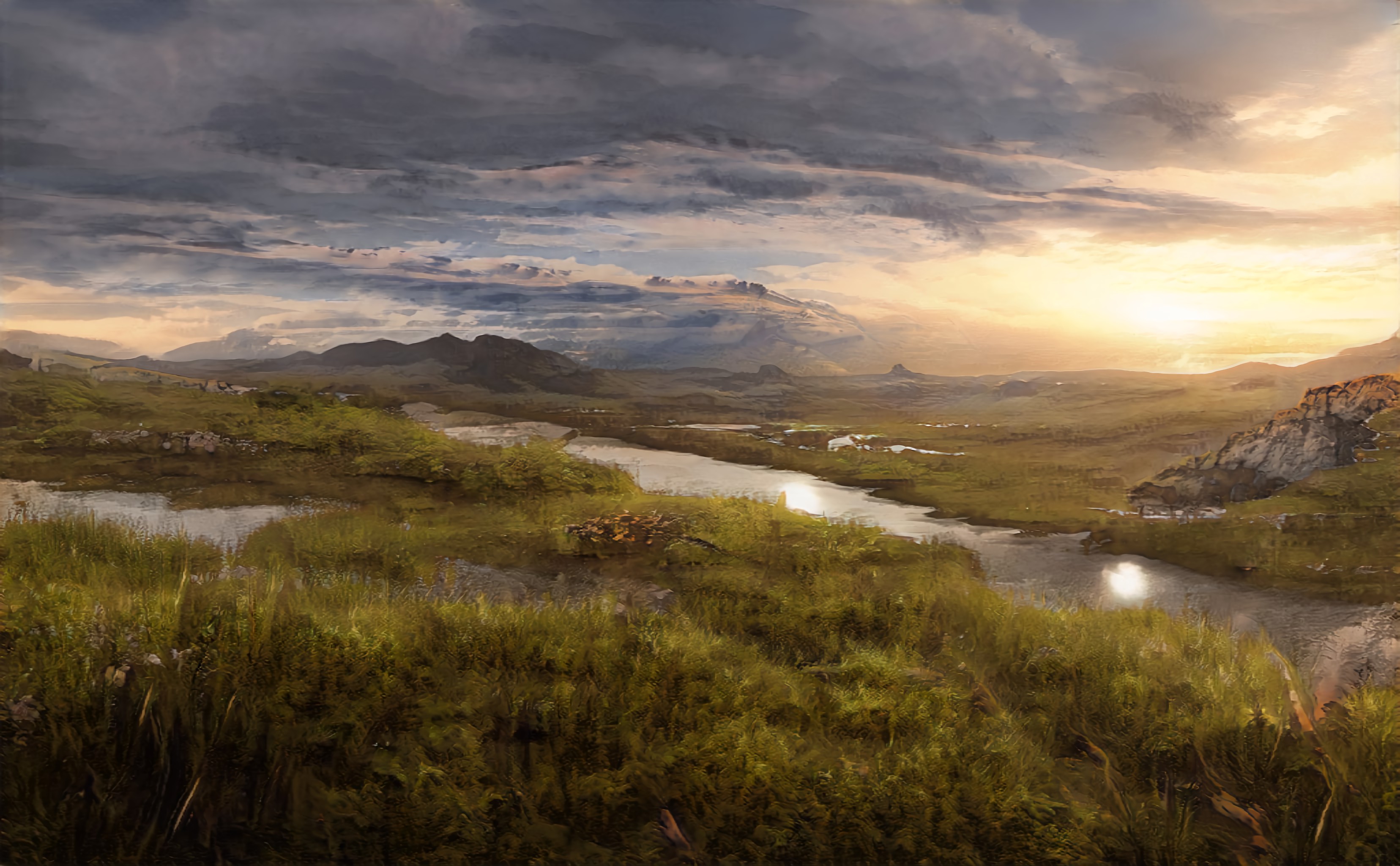 Landscape with river by michaldunaj
