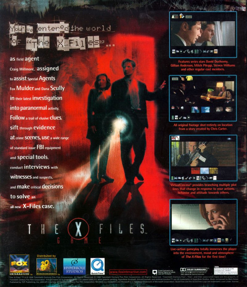 The XFiles Video Game Box Art ID 43022 Image Abyss