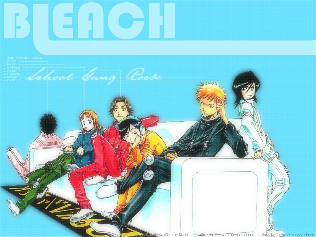 Yasutora Sado Orihime Inoue Keigo Asano Rukia Kuchiki Ichigo Kurosaki Anime Bleach Image