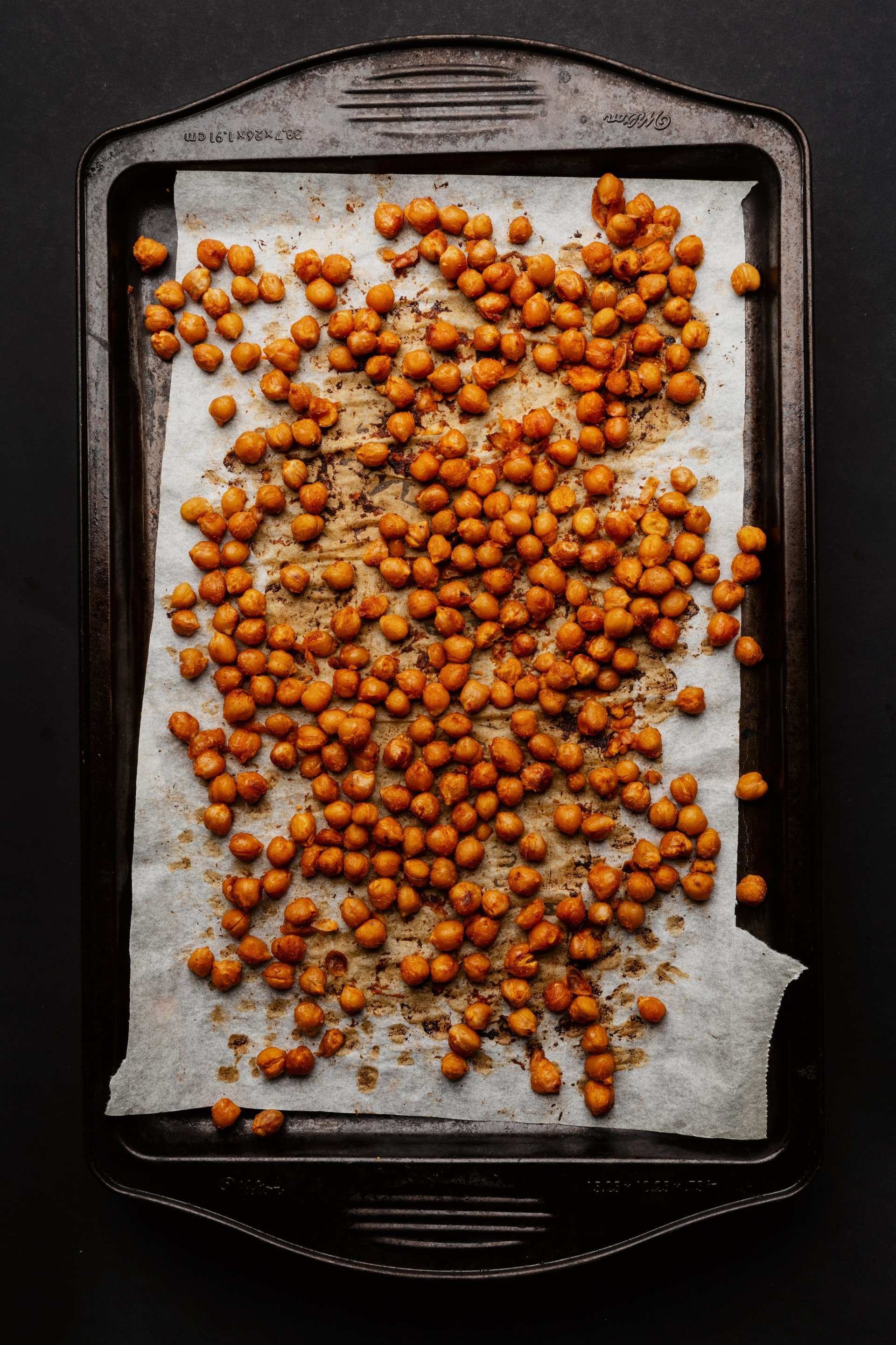  A Tray Of Roasted Chickpeas