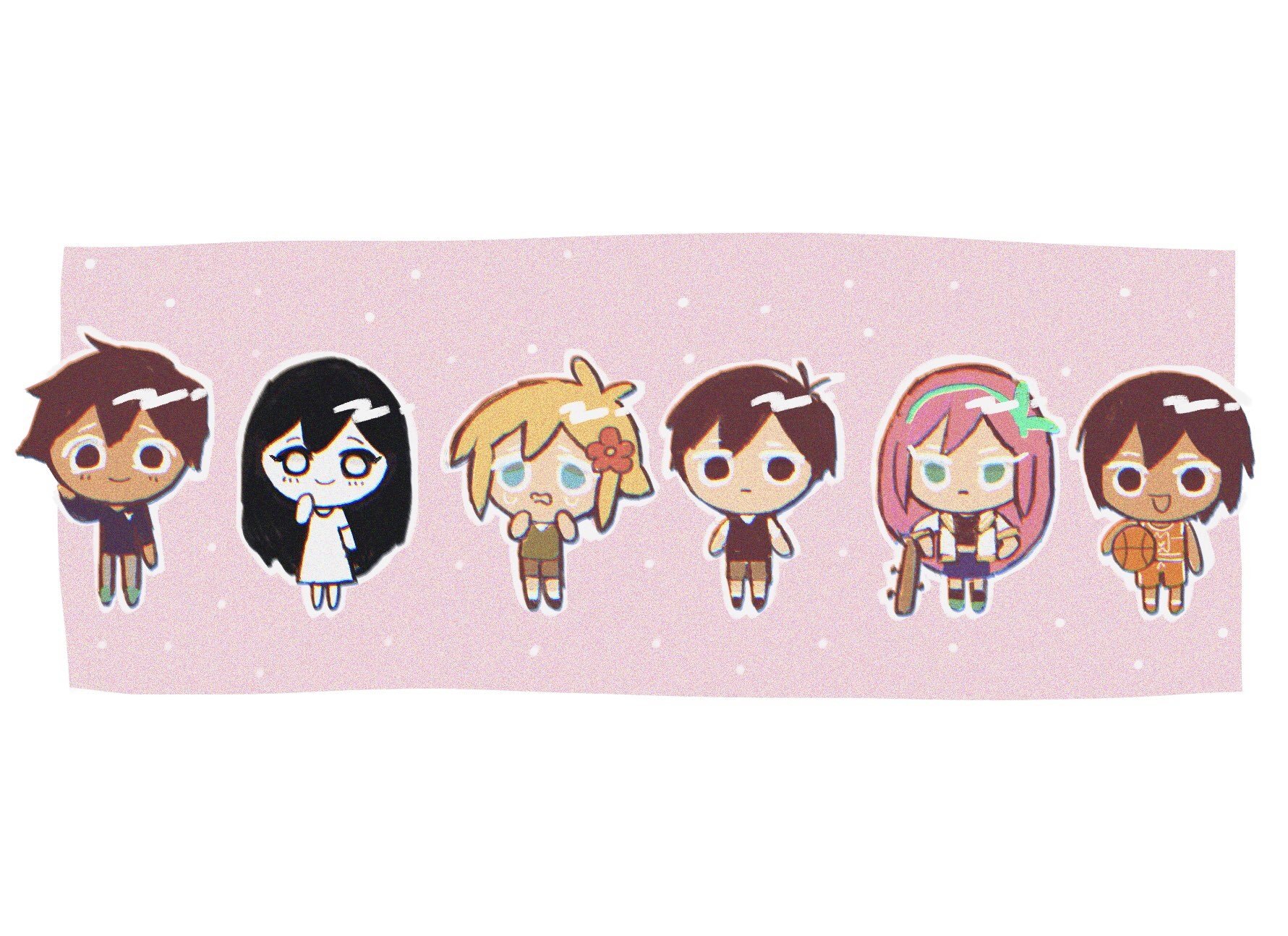 chibi OMORI Aubrey (Omori) Hero (Omori) Mari (Omori) Kel (Omori) Sunny (Omori) Basil (Omori) video game Image