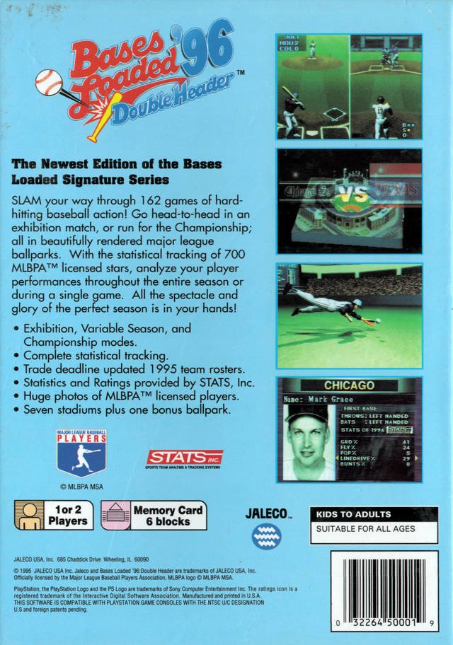 video game Bases Loaded '96: Double Header Image