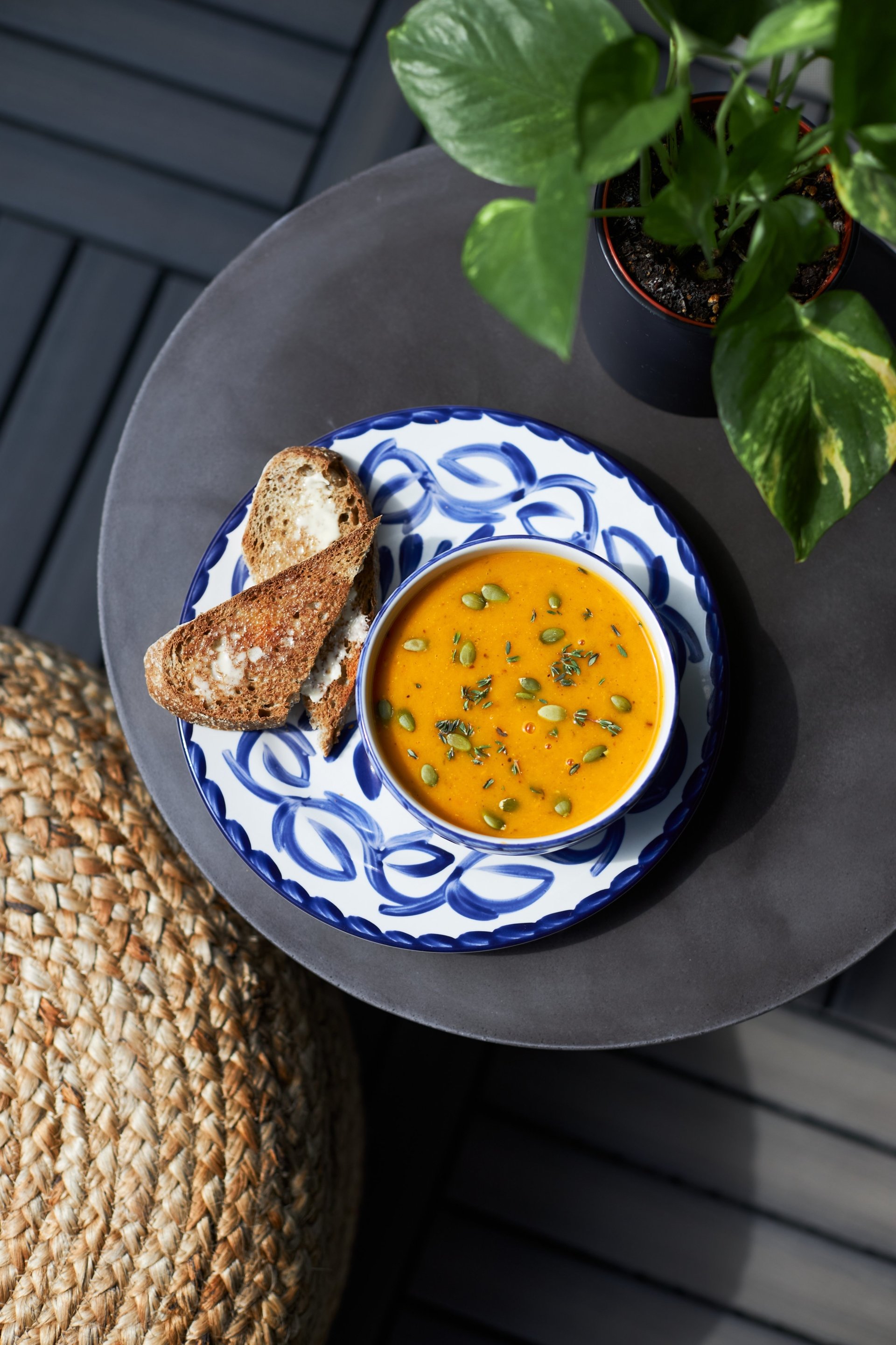  Bowl Of Soup And Crusty Bread